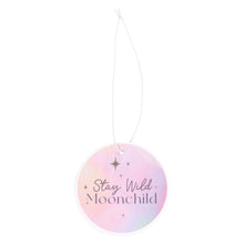 Load image into Gallery viewer, Peach Stay Wild Moonchild Air Freshener on a white background - Down to Earth
