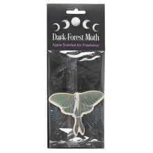 Load image into Gallery viewer, Apple Dark Forest Moth Air Freshener in packaging on a white background - Down to Earth
