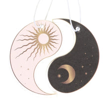 Load image into Gallery viewer, Vanilla Yin Yang Air Freshener on a white background close-up - Down to Earth
