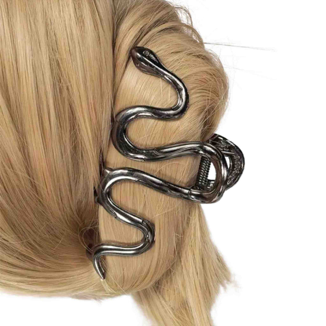 Alloy Snake Hair Claw Clip in Hair - Down To Earth