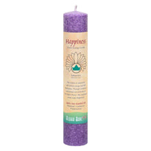 Load image into Gallery viewer, Aloha Bay Crown Chakra Pillar Candle: Happiness - Down To Earth
