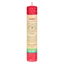 Load image into Gallery viewer, Aloha Bay Root Chakra Pillar Candle: Money - Down To Earth
