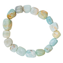Load image into Gallery viewer, Amazonite Tumbled Crystal Bracelet top down displayed on a white background - Down to Earth
