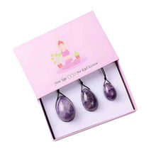Load image into Gallery viewer, Amethyst 3pc Yoni Egg Set - Down To Earth
