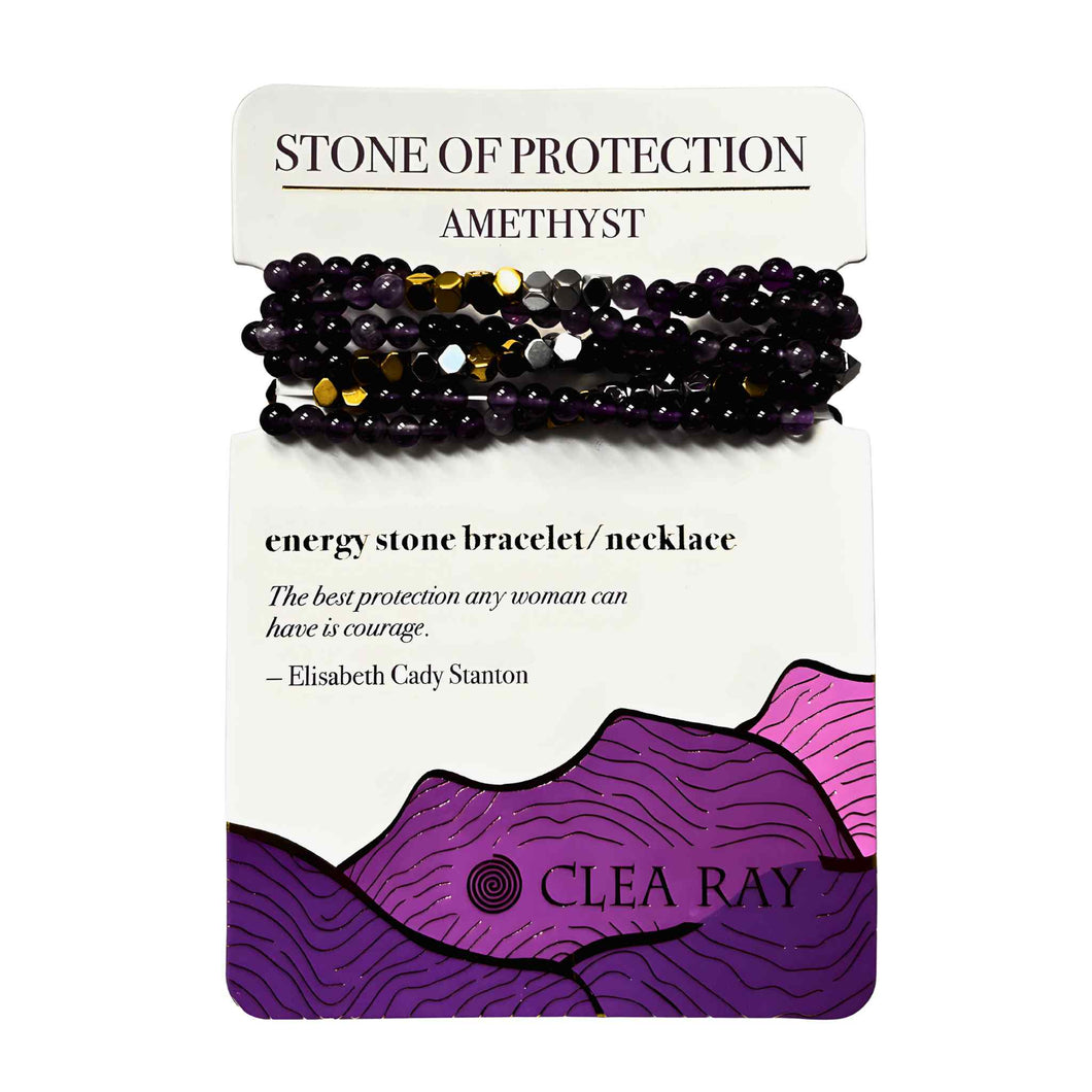 Amethyst the Stone of Protection Bracelet/Necklace - Down To Earth