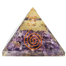 Load image into Gallery viewer, Amethyst Orgone Crystal Chip Pyramid - Down To Earth
