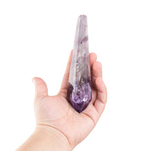 Load image into Gallery viewer, Amethyst Phantom Vogel on a white background in hand - Down to Earth 
