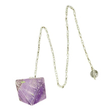 Load image into Gallery viewer, Amethyst Pyramid Pendulum Front - Down To Earth
