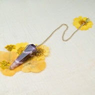 Amethyst Faceted Pendulum Styled - Down To Earth