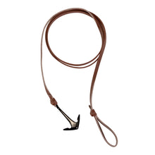 Load image into Gallery viewer, Anchor Wrap Leather Bracelet top down on a white background - Down To Earth
