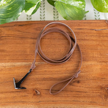 Load image into Gallery viewer, Anchor Wrap Leather Bracelet with plant top down on a style background - Down To Earth
