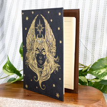 Load image into Gallery viewer, Angel with Wings Journal open journal on a style background - Down To Earth
