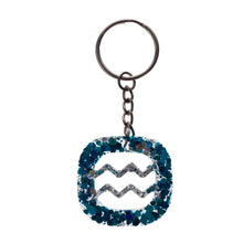Load image into Gallery viewer, Aquarius Zodiac Resin Keychain - Down To Earth
