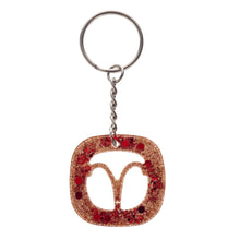 Load image into Gallery viewer, Aries Zodiac Resin Keychain - Down To Earth
