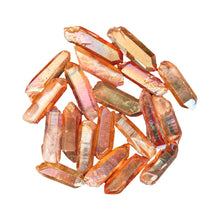 Load image into Gallery viewer, Tangerine Aura Quartz Crystal Point on a white background studio photo - Down to Earth
