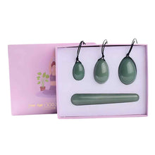 Load image into Gallery viewer, Aventurine 4pc Yoni Egg Set - Down To Earth
