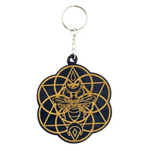 Load image into Gallery viewer, Bee Crystal Grid Keychain - Down to Earth
