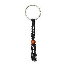 Load image into Gallery viewer, Black Macrame Adjustable Crystal Holder Keychain - Down To Earth
