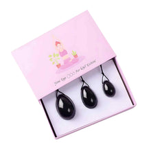 Load image into Gallery viewer, Black Obsidian 3pc Yoni Egg Set - Down To Earth
