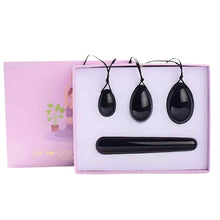Load image into Gallery viewer, Black Obsidian 4pc Yoni Egg Set - Down To Earth
