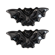 Load image into Gallery viewer, Two Black Obsidian Bats on a white background - Down to Earth
