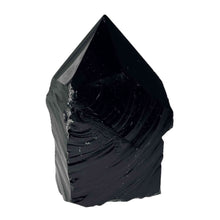 Load image into Gallery viewer, Black Obsidian Point Natural Base Back Angle - Down To Earth
