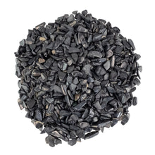 Load image into Gallery viewer, Black Tourmaline Chips 1LB top down on a white background - Down To Earth
