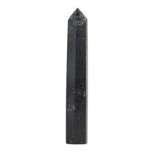 Load image into Gallery viewer, Black Tourmaline Oblisk on a white background - Down To Earth
