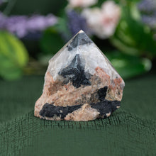 Load image into Gallery viewer, Black Tourmaline With Feldspar 15oz styled photo - Down to Earth
