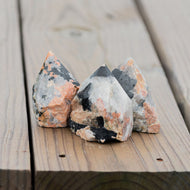 Black Tourmaline With Feldspar group photo - Down to Earth