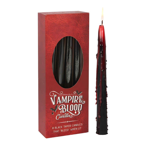 Vampire Blood Taper Candles: 8 Black Taper Candles That 'Bleed' When Lit - Down To Earth