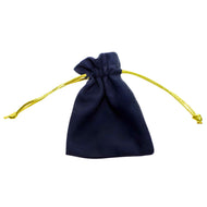 Black & Gold Drawstring Bag for Crystals - Down To Earth