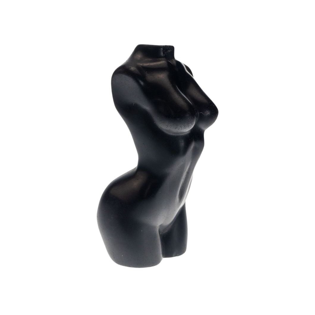Black Obsidian Crystal Goddess Torso - Down To Earth