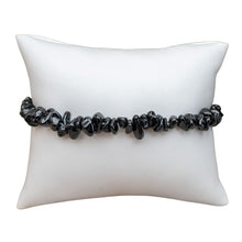 Load image into Gallery viewer, Crystal Chip Bracelet Black Tourmaline on white pillow - Down To Earth
