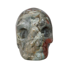 Load image into Gallery viewer, Bloodstone Skull photographed in a studio setting front angle - Down To Earth
