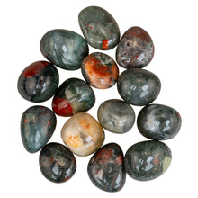 Load image into Gallery viewer, Tumbled Bloodstone on a white background - Down to Earth
