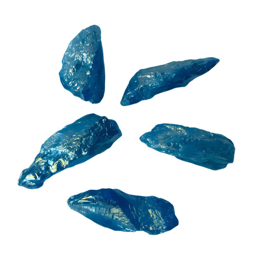 Blue Aura Quartz Raw Crystals - Down To Earth