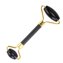 Load image into Gallery viewer, Blue Goldstone Crystal Facial Roller on a white background - Down To Earth
