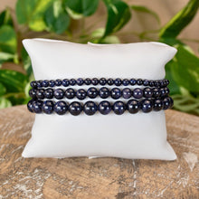 Load image into Gallery viewer, Blue Goldstone Crystal Energy Bracelets 4mm, 6mm and 8mm - Down To Earth
