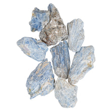 Load image into Gallery viewer, Blue Kyanite In Matrix Raw Crystals on a white background - Down To Earth
