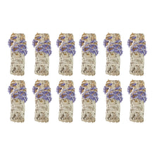 Load image into Gallery viewer, Blue Sage with Flowers Smudge Stick 12ct front facing on a white background - Down To Earth
