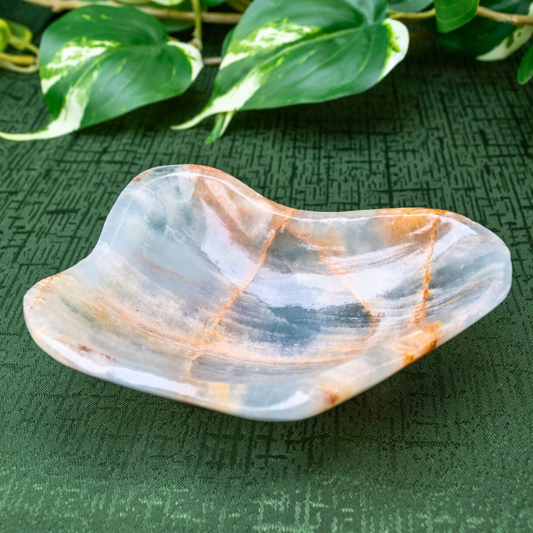 Blue Calcite Bowl Styled - Down To Earth Crystal Home Decor
