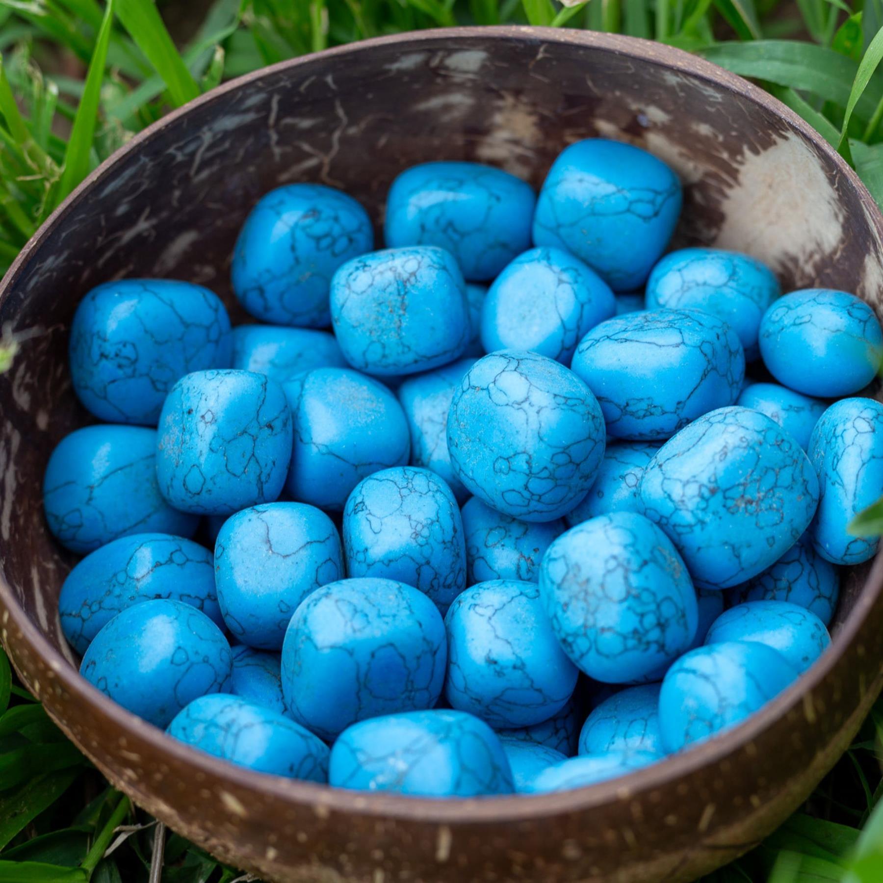 Blue Howlite Tumbled. 1lb. – Down To Earth