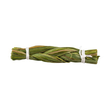 Load image into Gallery viewer, "Single bundle of Braided Sweet Grass that is tied with white string on a white background," - Down to Earth.
