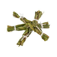 Load image into Gallery viewer, "Three bundles of Braided Sweet Grass on a white background," - Down to Earth.
