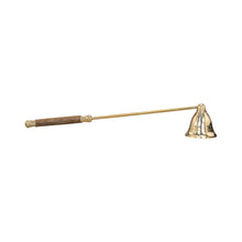 Load image into Gallery viewer, Brass Candle Snuffer on white background, side view - Down To Earth
