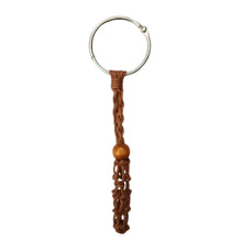 Load image into Gallery viewer, Brown Macrame Adjustable Crystal Holder Keychain - Down To Earth
