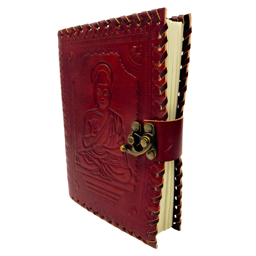 Buddha Leather Journal With a Lock - Down To Earth