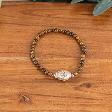 Load image into Gallery viewer, Buddha Stone Bracelet with Brown Background - Down To Earth
