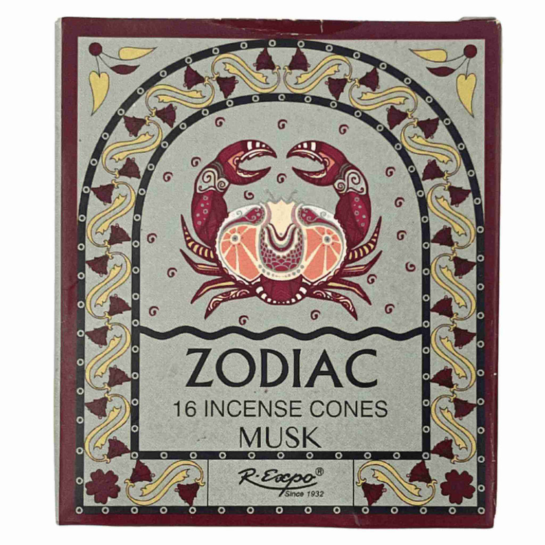 Cancer Musk Zodiac Incense Cones - Down To Earth